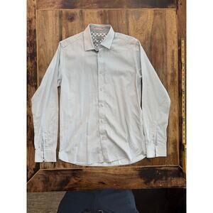 Ted Baker London Men's Black & White Long Sleeves Button Down Shirt Size 3 M